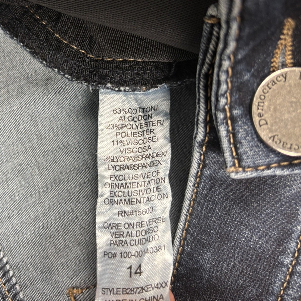 Democracy Ab technology Bootcut Jeans Slimming Dark Wash 14 Indigo Blue - Picture 6 of 9